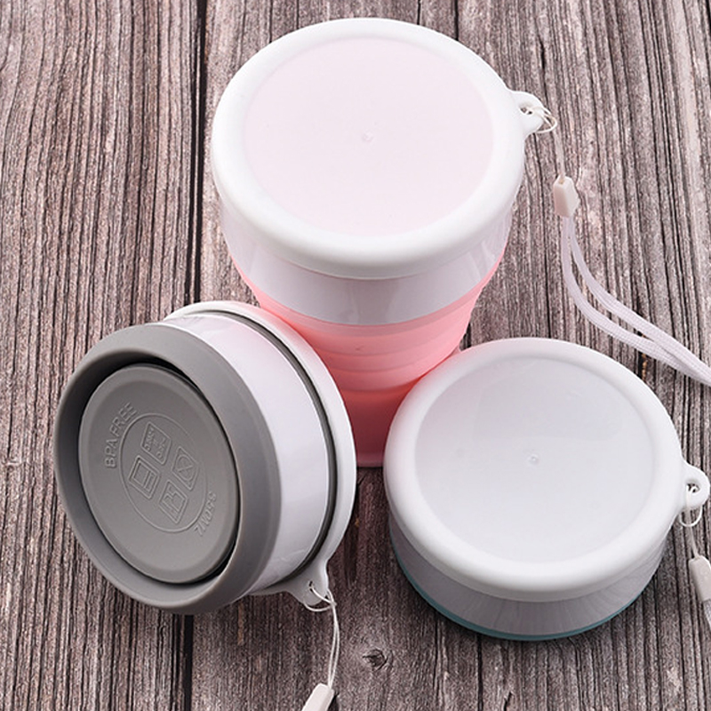 Outdoor Sport Glass Water Bottle - 200Ml Silikon Lipat Kaca Mug Perjalanan