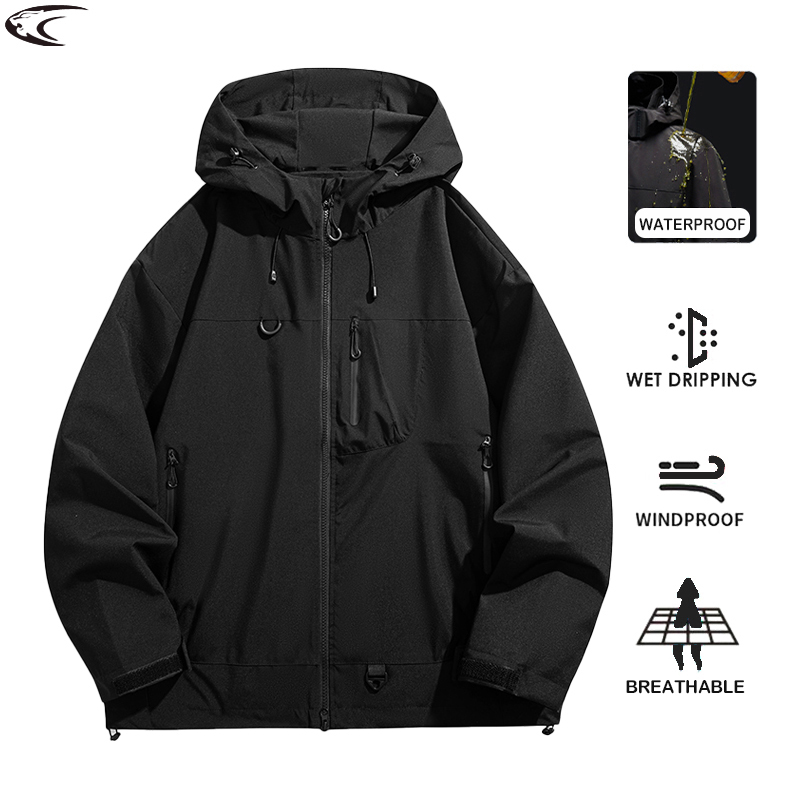 Outdoor Sport Waterproof Jacket - LNGXO Jaket Satu Lapis Tahan Angin