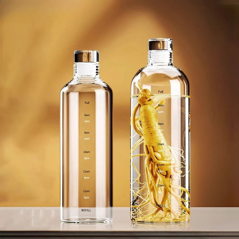 Outdoor Sport Glass Water Bottle - Botol Air Olahraga Kaca 500/750/1000ml Dengan