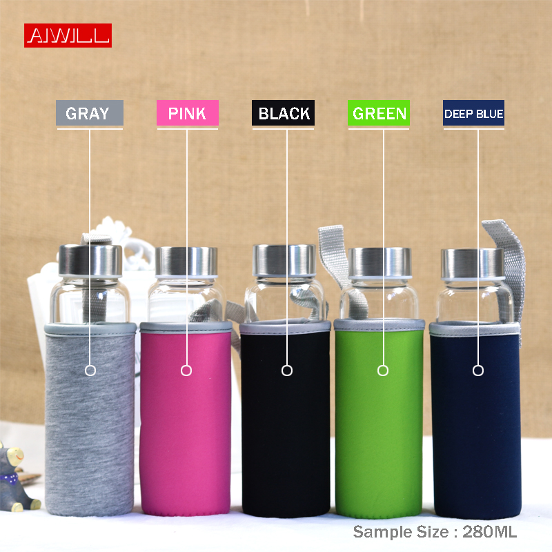 AIWILL botol air kaca untuk ol - Outdoor Sport Glass Water Bottle ulasan dan harga