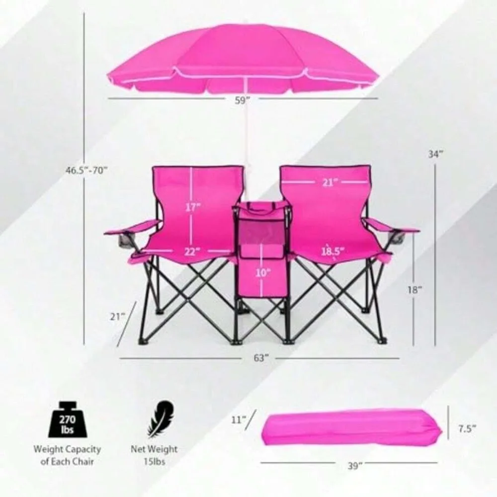 Kursi Lipat Ganda Portabel unt - Outdoor Sports Umbrella ulasan dan harga