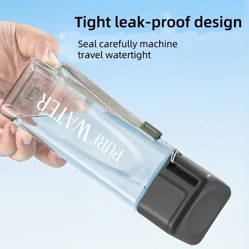 450Ml,1 Buah Gelas Minum Kotak - Outdoor Sport Glass Water Bottle ulasan dan harga