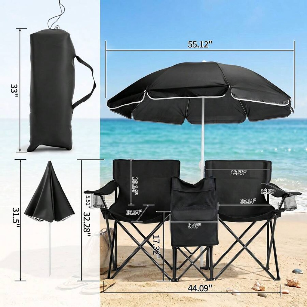 Kursi Pancing Lipat Ganda XL d - Outdoor Sports Umbrella ulasan dan harga