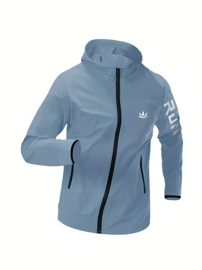 Jaket Windbreaker Hoodie Pria  - Outdoor Sport Waterproof Jacket ulasan dan harga