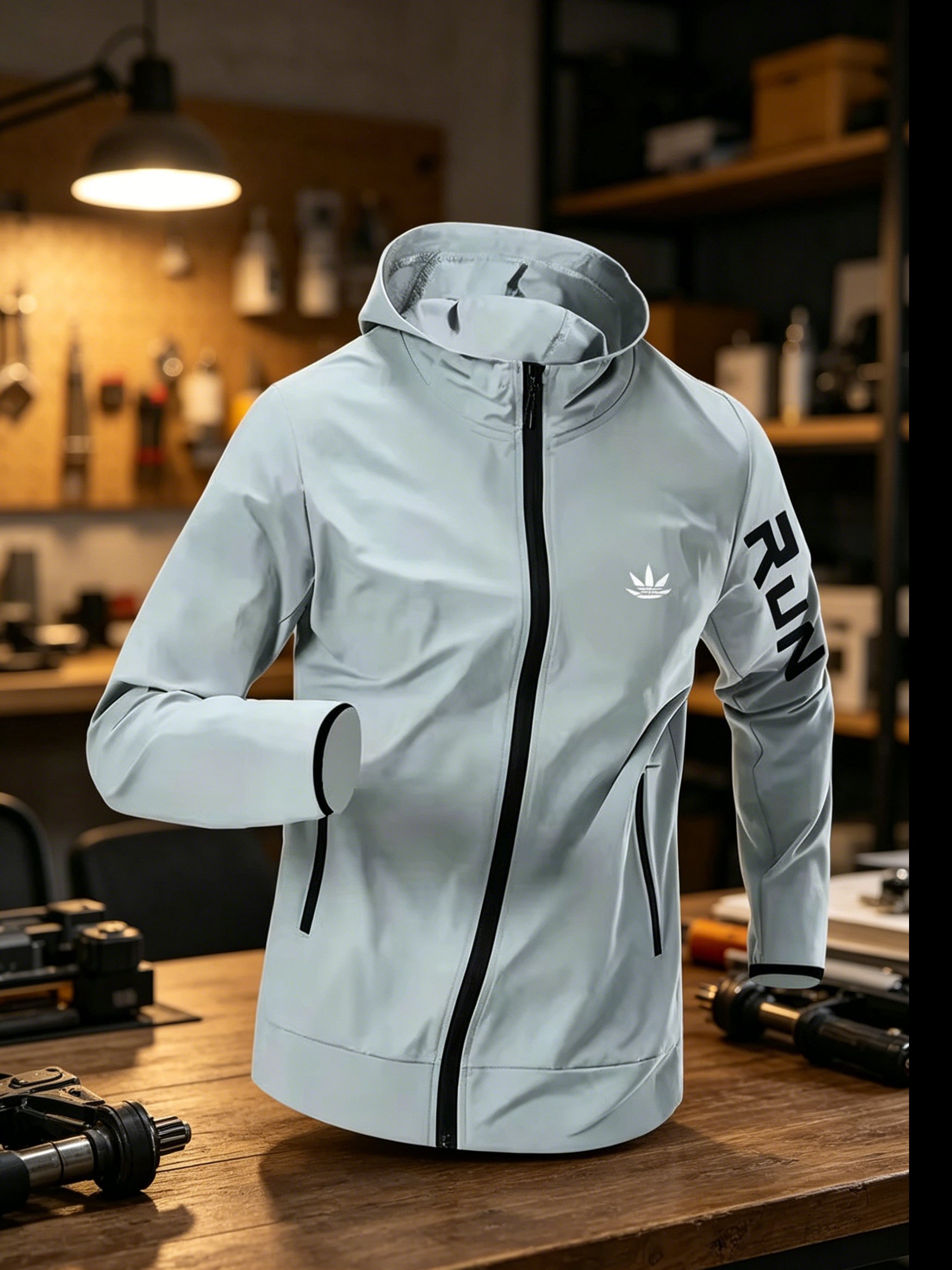 Jaket Windbreaker Hoodie Pria  - Outdoor Sport Waterproof Jacket ulasan dan harga