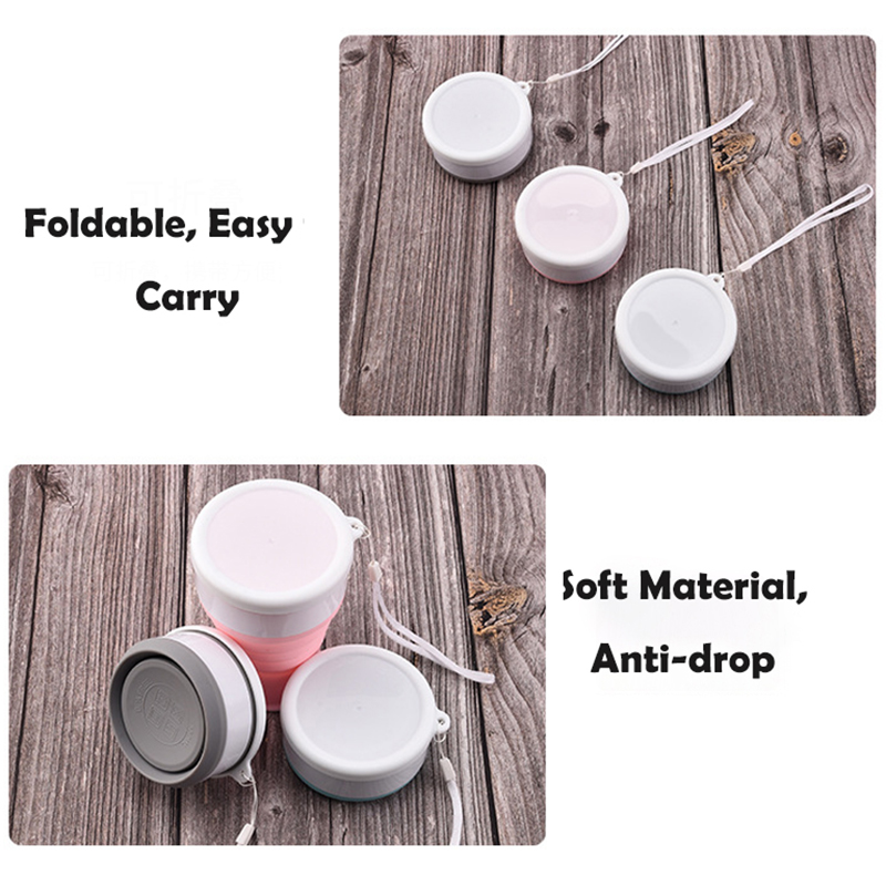 200Ml Silikon Lipat Kaca Mug P - Outdoor Sport Glass Water Bottle ulasan dan harga