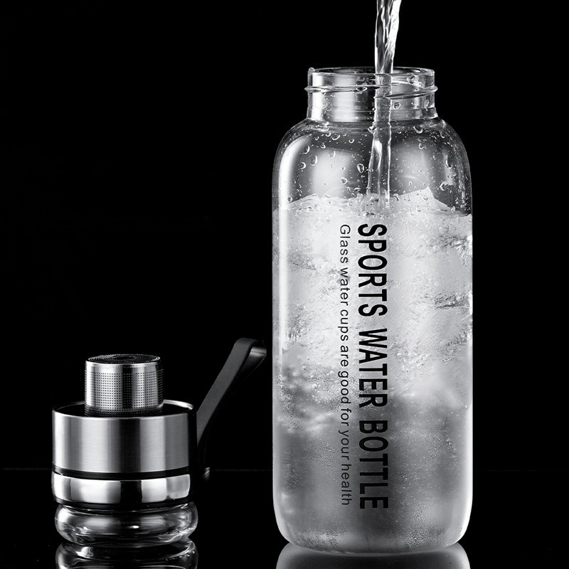 Botol Air Kaca 1.0/1.2 L denga - Outdoor Sport Glass Water Bottle ulasan dan harga