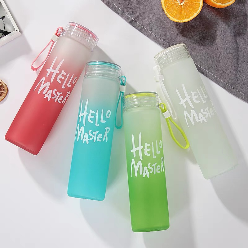 Tumbler Surat Silikon Olahraga - Outdoor Sport Glass Water Bottle ulasan dan harga