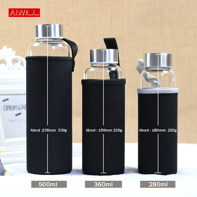 Aiwill Hot Jual Kaca Botol Air - Outdoor Sport Glass Water Bottle ulasan dan harga